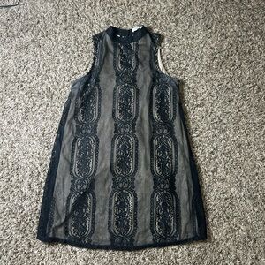 love, Fire Black Lace Mini layered sleeveless Dress size M